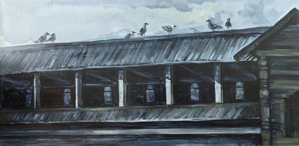 "Северная стража" — Холст, масло, 50х100 см · картина маслом, Елена Исаева, Тольятти